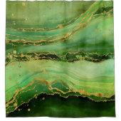 Rideaux De Douche Vagues de Moss Malachite (Devant)