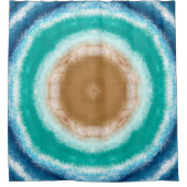 Rideaux De Douche Vagues océaniques bleues, Turquoises et turquoise (Devant)