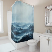 Rideaux De Douche Vagues océaniques des mers dures (En situation)