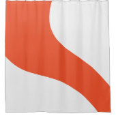 Rideaux De Douche Vagues simples - orange et blanc (Devant)