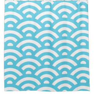 Rideaux De Douche Vagues texture bleu marine