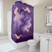 Rideaux De Douche Vagues violettes (En situation)
