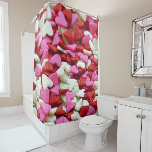 Rideaux De Douche Valentine Hearts (En situation)