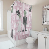 Rideaux De Douche valentines mariée frankenstein spécimens monstre (En situation)