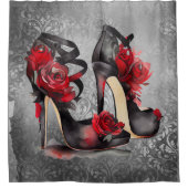 Rideaux De Douche Vampy Strappy Stilettos | Roses rouges talons sur  (Devant)