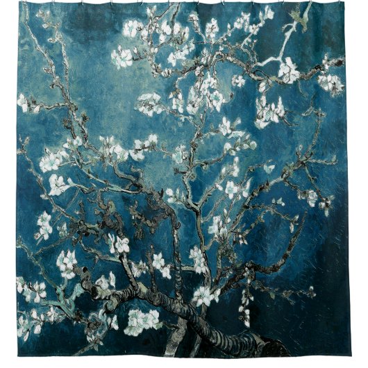 Rideaux De Douche Van Gogh Almond Blossoms : Turquoise foncé (Devant)