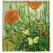 Rideaux De Douche Van Gogh - Papillons et pavots (Devant)