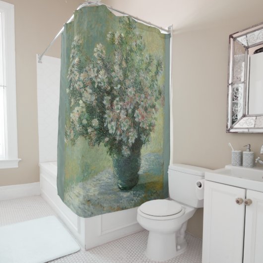 Rideaux De Douche Vase de fleurs par Claude Monet (En situation)