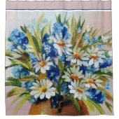 Rideaux De Douche Vase marguerite aquarelle (Devant)