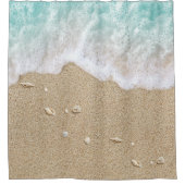 Rideaux De Douche Vaves de plage Turquoise (Devant)