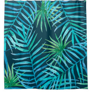 Rideaux De Douche Végétation luxuriante de plantes tropicaux de la j