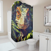 Rideaux De Douche Velociraptor (En situation)