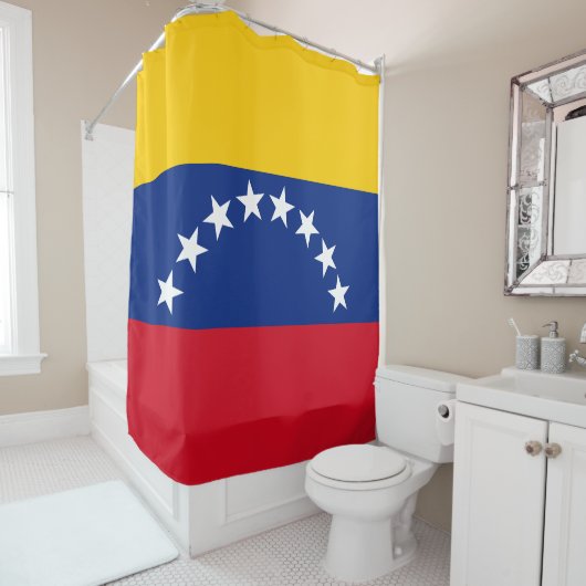 Rideaux De Douche Venezuela : drapeau patriotique vénézuélien (En situation)