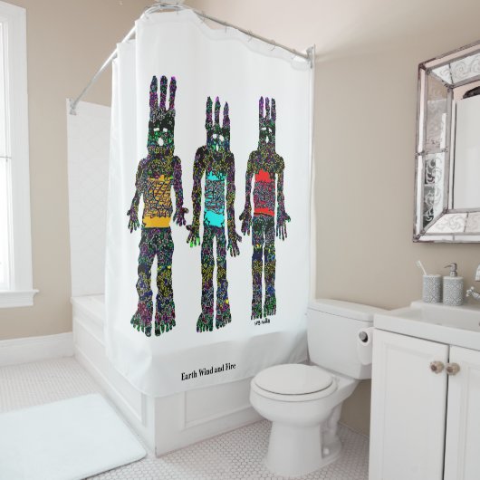 Rideaux De Douche Vent et feu de la Terre (En situation)