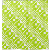 Rideaux De Douche Vérifié, Chèques - Vert et blanc de chaux (Devant)