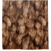 Rideaux De Douche Véritable apparence de fourrure Brown Fluffy anima (Devant)