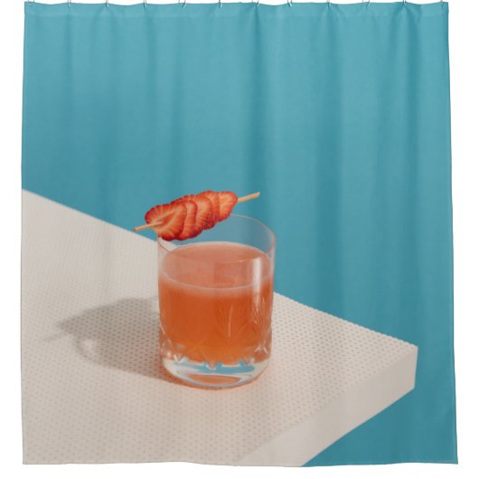 Rideaux De Douche Verre à boire transparent avec liquide brun (Devant)