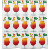 RIDEAUX DE DOUCHE VERRE DE COCKTAIL (Devant)