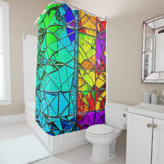 Rideaux De Douche Verre tendu fissuré