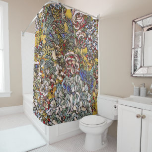 Rideaux De Douche Verre verni Botanique Floral