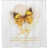 Rideaux De Douche Verse de la Bible du papillon chrétien féminin : J (Devant)