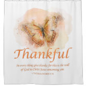 Rideaux De Douche Verse de la Bible du papillon chrétien féminin : M (Devant)