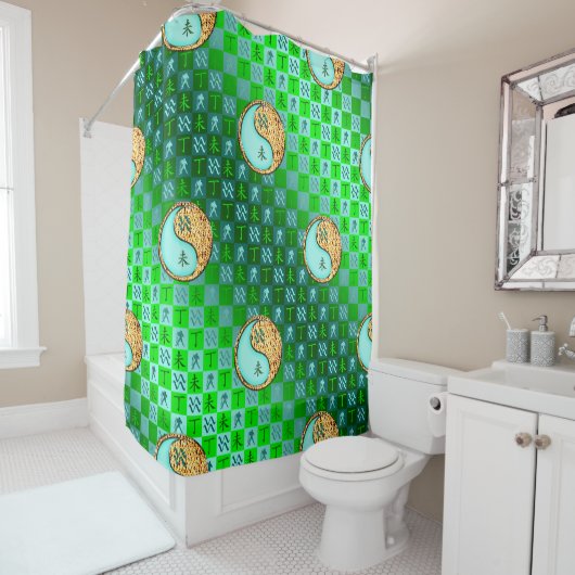 Rideaux De Douche Verseau & Chèvre de Feu (En situation)