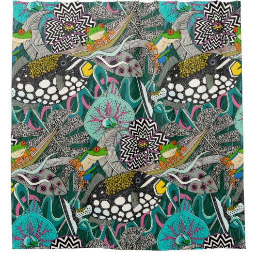 Rideaux De Douche vert ASHA (Devant)