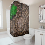 Rideaux De Douche vert de souche Abstraite (En situation)