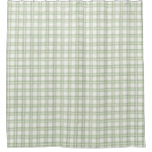 Rideaux De Douche Vert doux Blanc Anglais Pays Vérifier Plaid (Devant)