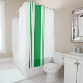 Rideaux De Douche Vert et blanc (En situation)