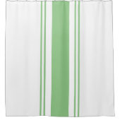 Rideaux De Douche Vert et blanc (Devant)