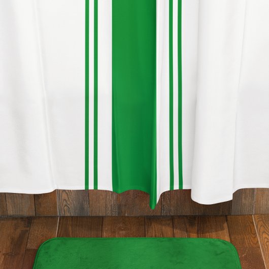 Rideaux De Douche Vert et blanc
