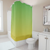 Rideaux De Douche Vert et jaune foncé personnalisé (En situation)