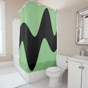 Rideaux De Douche Vert moderne Black River Sage