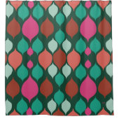 Rideaux De Douche Vert moderne du milieu du siècle (Devant)