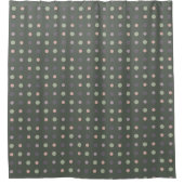 Rideaux De Douche Vert, rose, violet, points bleus (Devant)