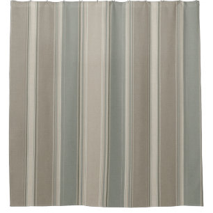 Rideaux De Douche Vert Sauge Bleu Poussiéreux Taupe Gris Rayure Ferm