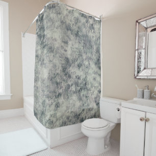 Rideaux De Douche Vert sauge lavande gris texturé abstrait moderne