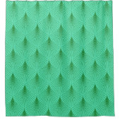 Rideaux De Douche Vert sur vert art déco sans couture motif (Devant)