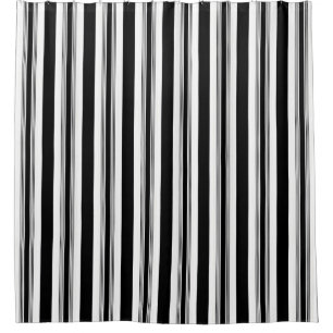 Rideaux De Douche Verticale noire et blanche à la mode fraîche