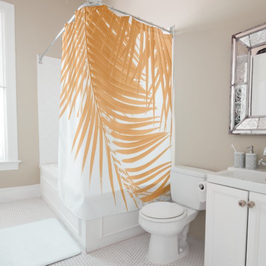 Rideaux De Douche Vibes Marigold Feuilles de palmiers #1 #tropical # (En situation)