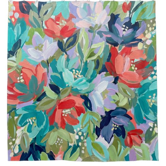 Rideaux De Douche Vibrant Garden Symphony (Devant)