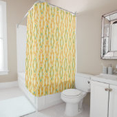 Rideaux De Douche Vibrant geometric pattern with hexagonal shapes (En situation)