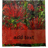 Rideaux De Douche Vibrant Rouge Orange Firebush (Devant)