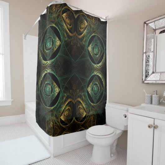 Rideaux De Douche Vibrations magiques Art Abstrait (En situation)