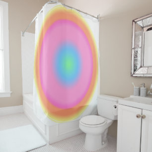 Rideaux De Douche Vibrations Positives - Dégradé Radial Coloré