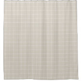 Rideaux De Douche Vichy beige et blanc (Devant)