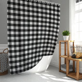 Rideaux De Douche Vichy noir et blanc Buffle