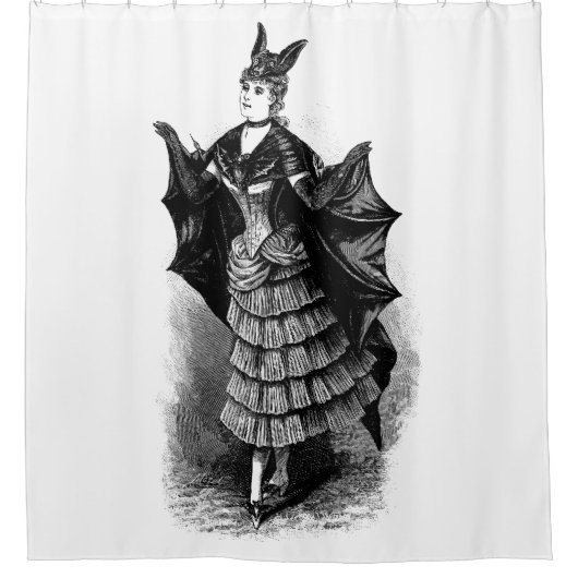 Rideaux De Douche Victorian Girl in Bat Costume I (Devant)